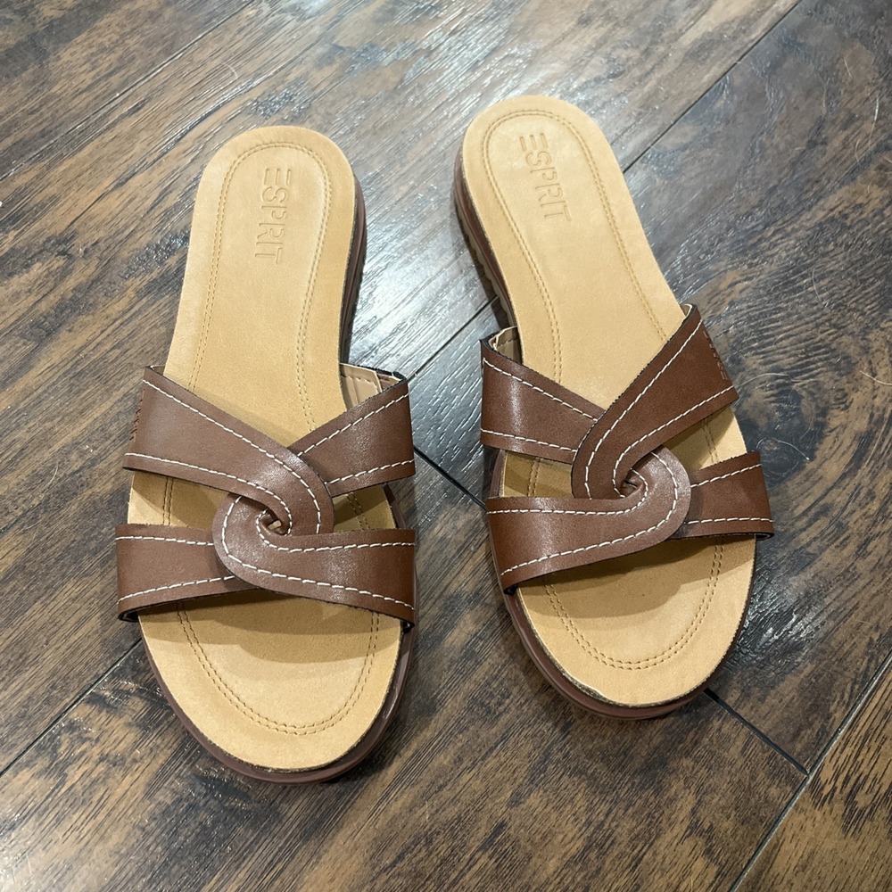 Esprit Brown Sandals Women's EU 38 US 7.5/8 UK 5 Excellent Condition